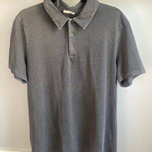 American Vintage Slate Grey Polo Short Sleeve Shirt Size M